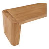 Post Small Dining Bench Natural, Benche by Moe's Home, 62" width x 17" height x 16" depth thumbnail 5