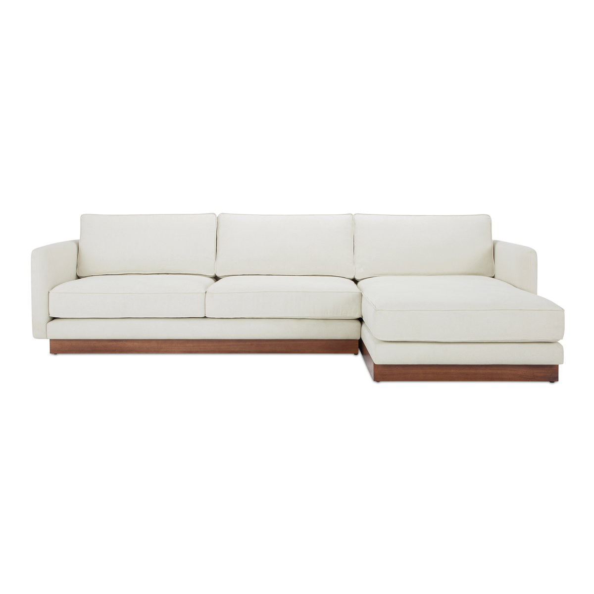 Vernon Right Sectional White, Sectional Sofa by Moe's Home, 112" width x 30.7" height x 63" depth View 1