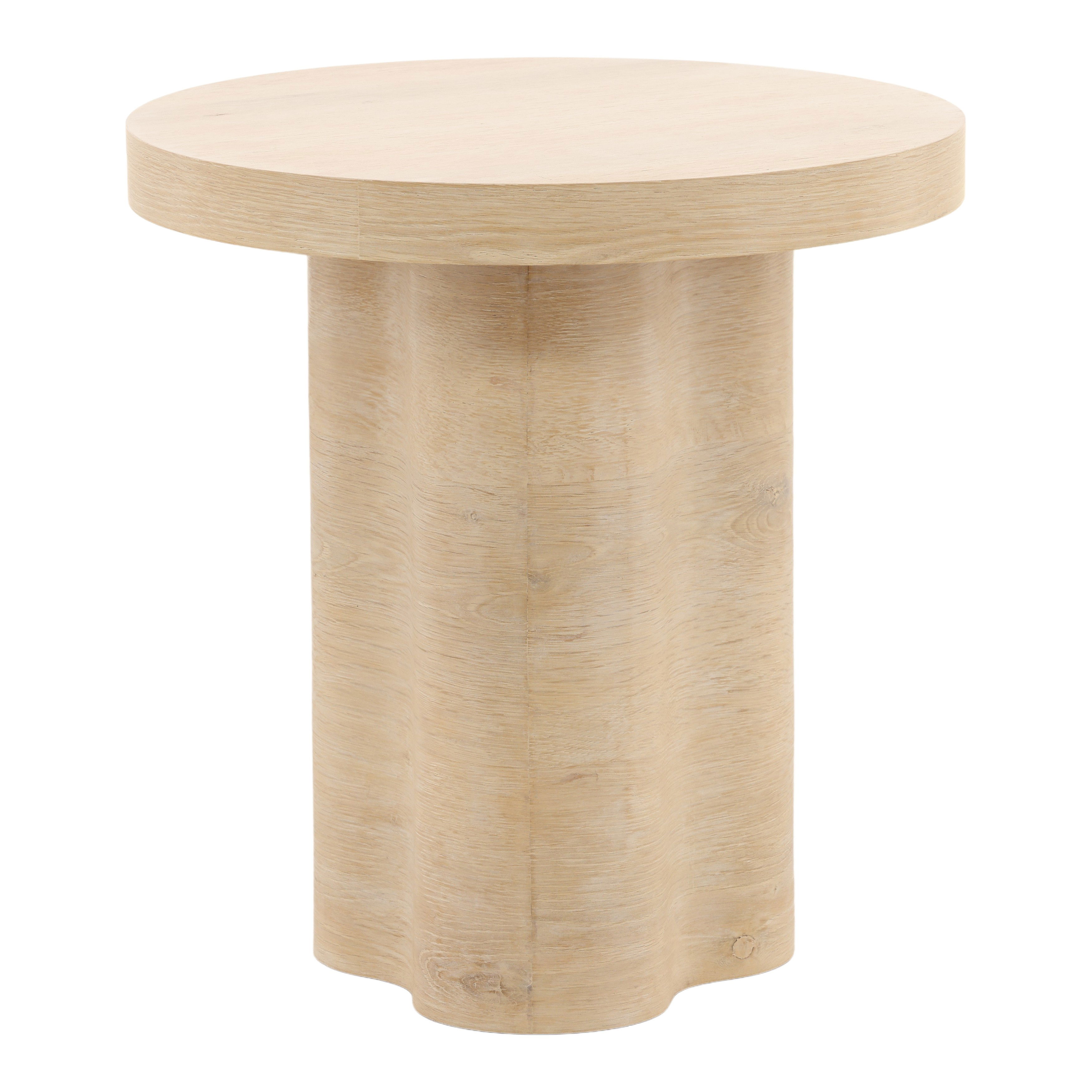 Kyrell Side Table Light Natural, Side & End Table by Dovetail, 21" width x 22" height x 21" diameter x 21" depth View 1