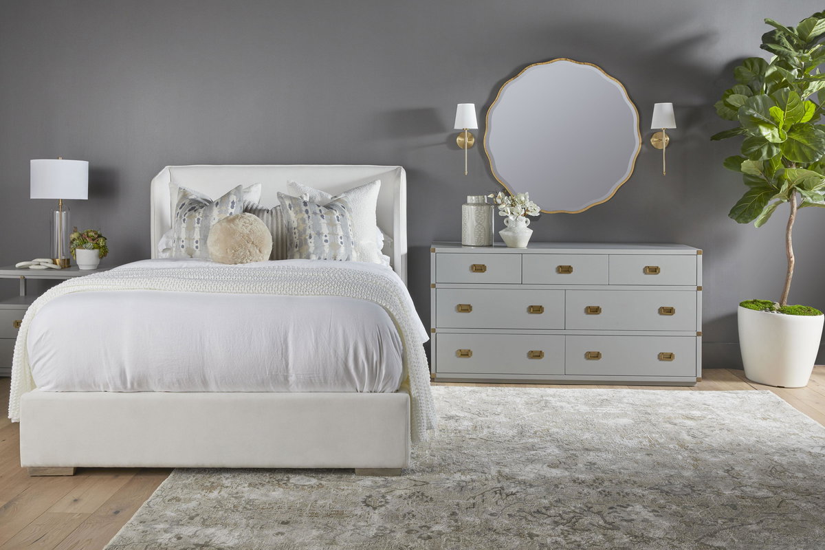 Stewart Queen Bed, by Essentials for Living, 66" width x 54.5" height x 87" depth View 14