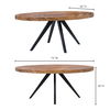 Parq Oval Dining Table Amber, by Moe's Home, 72" width x 30.5" height x 42.5" depth thumbnail 18