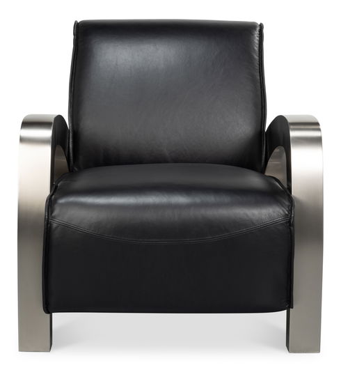Carlisle Armchair, Leather,Onyx Black