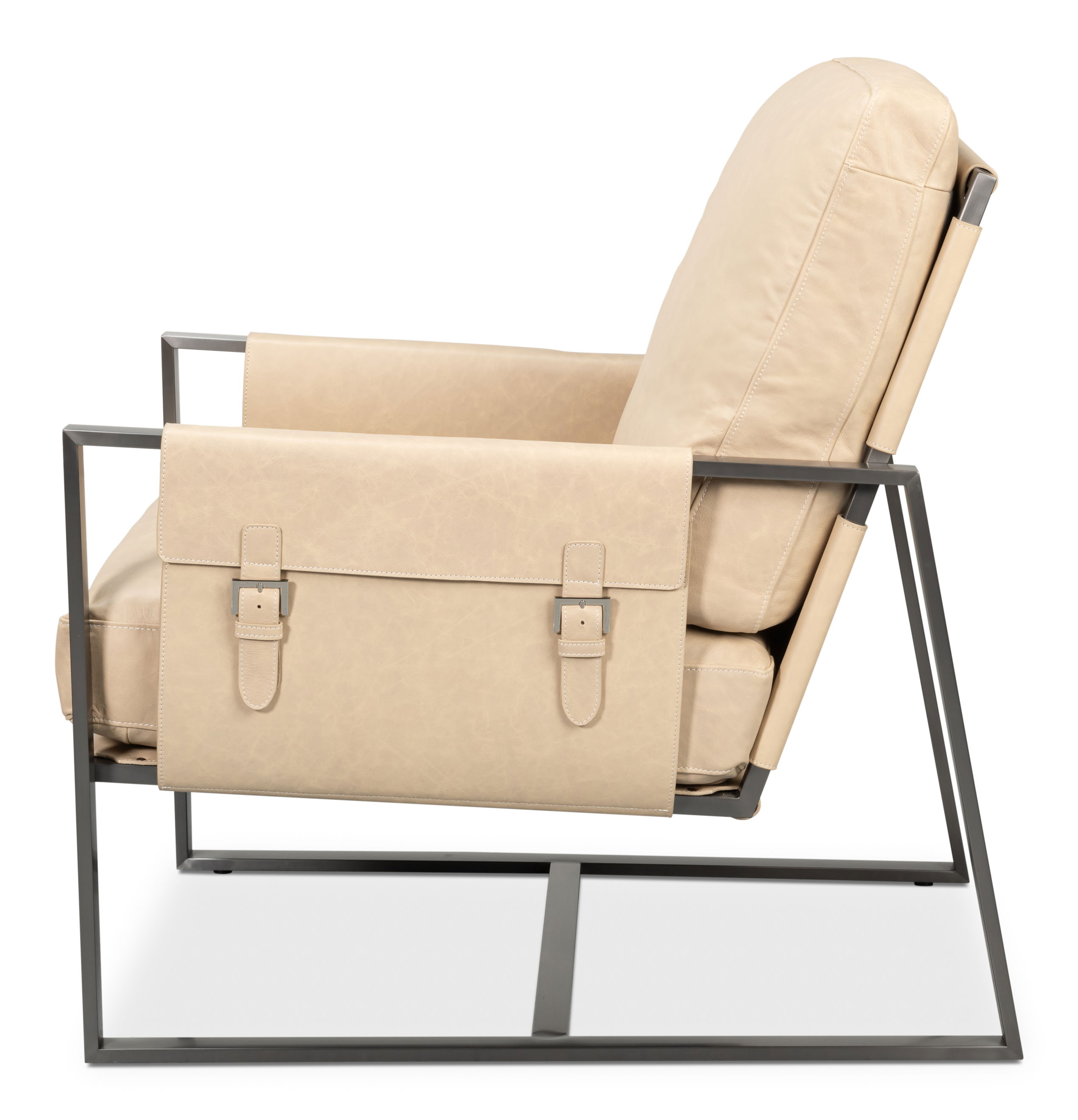 Edmonds Distilled Leather Chair,White large image 