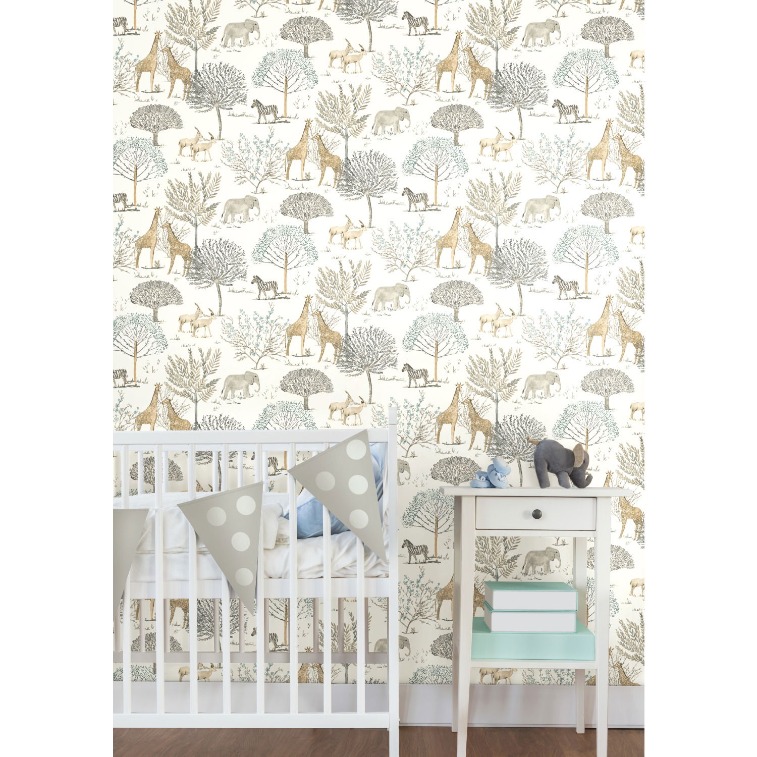 On the Savanna Neutral Wallpaper, by York Wall, 33' length x 1'8.5" width x 0.02" depth View 4