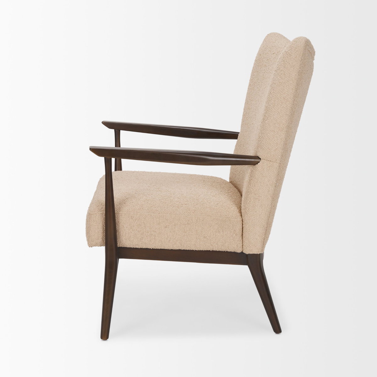 Argent Beige Boucle Accent Chair, by Mercana, 30" length x 29" width x 38" height View 4