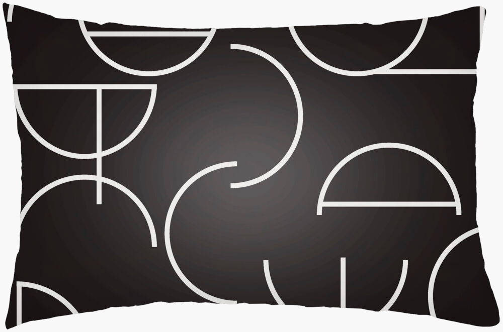 Modern Circles Lumbar Pillow, Decorative Pillow by Surya, 14" length x 22" width