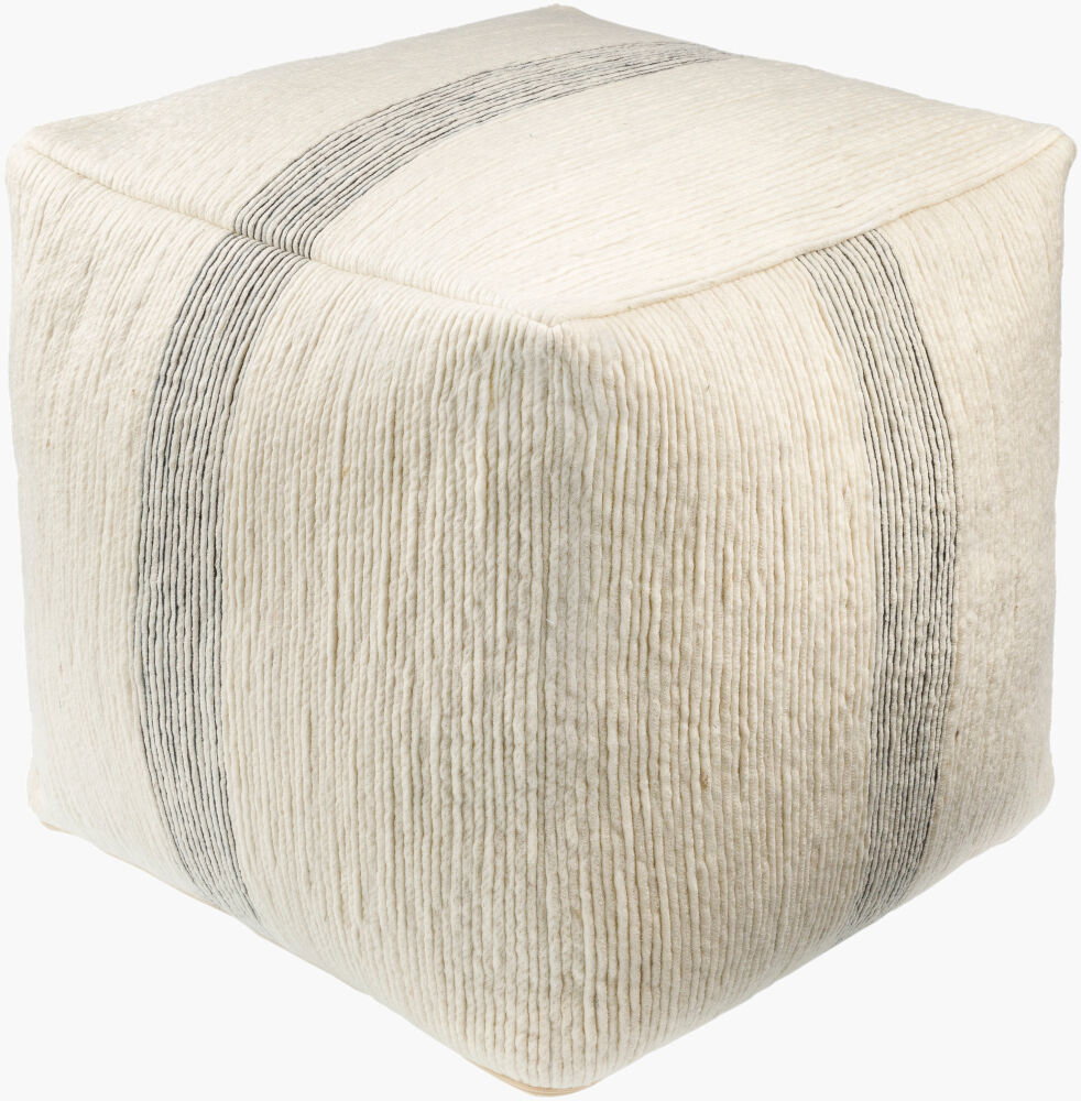 Wheeler Pouf, Ottoman by Surya, 18" width x 18" height