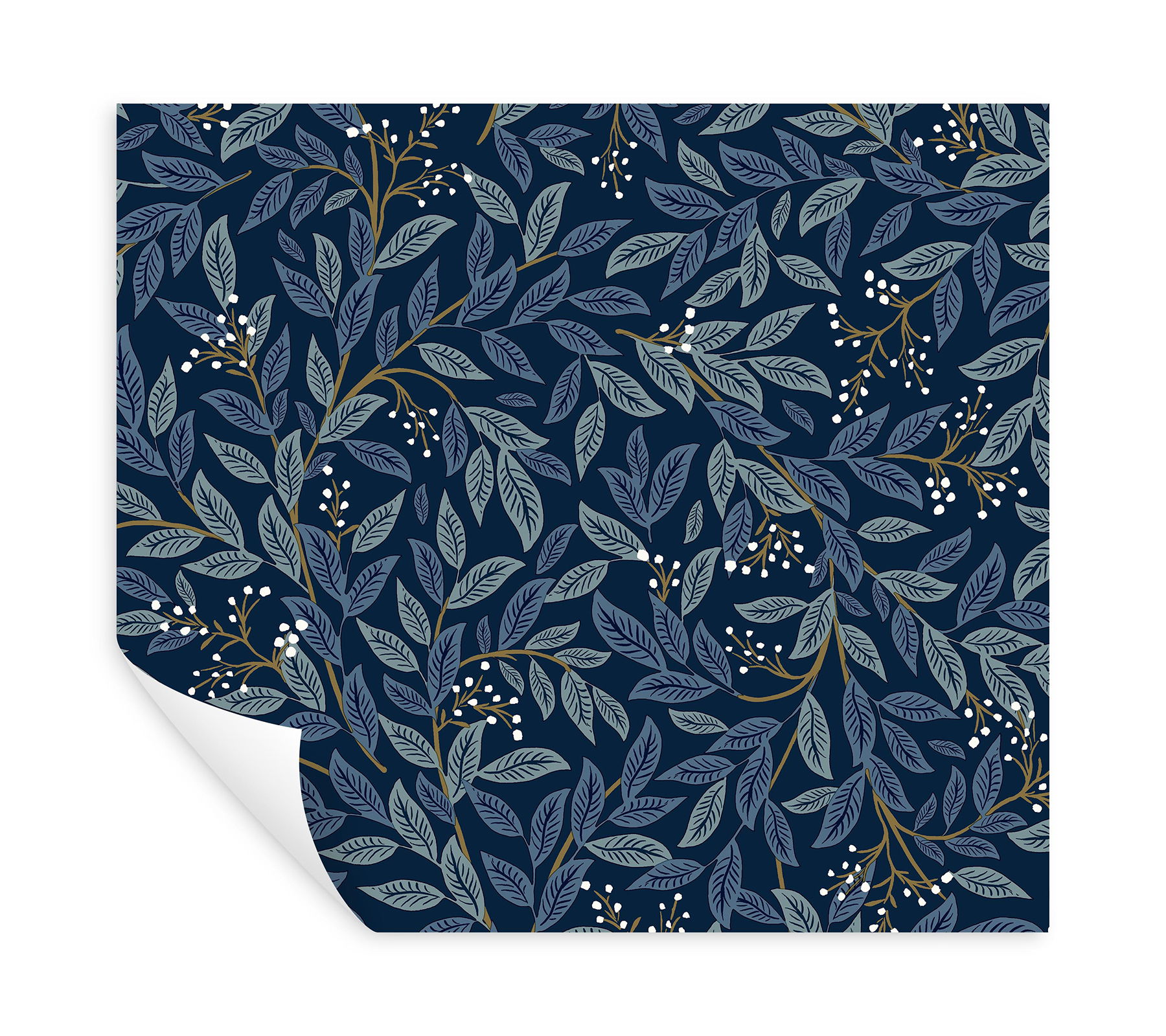 Willowberry Navy Peel & Stick Wallpaper large image 