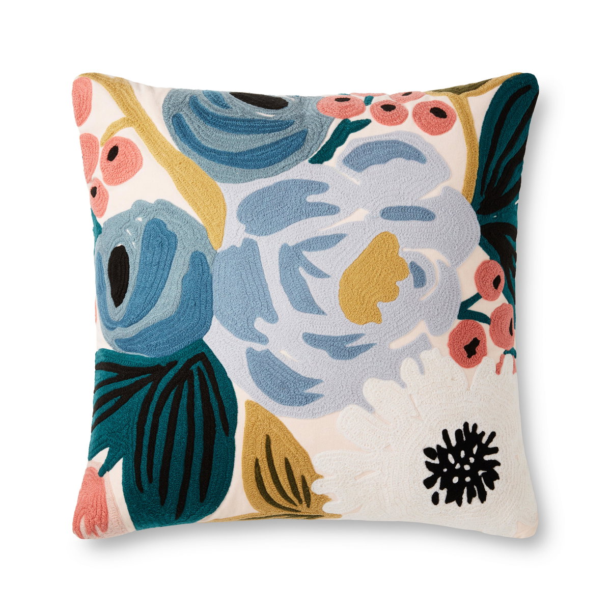 Rifle Paper Co. x Loloi No Name Pillow, Decorative Pillow, 22" length x 22" width View 1