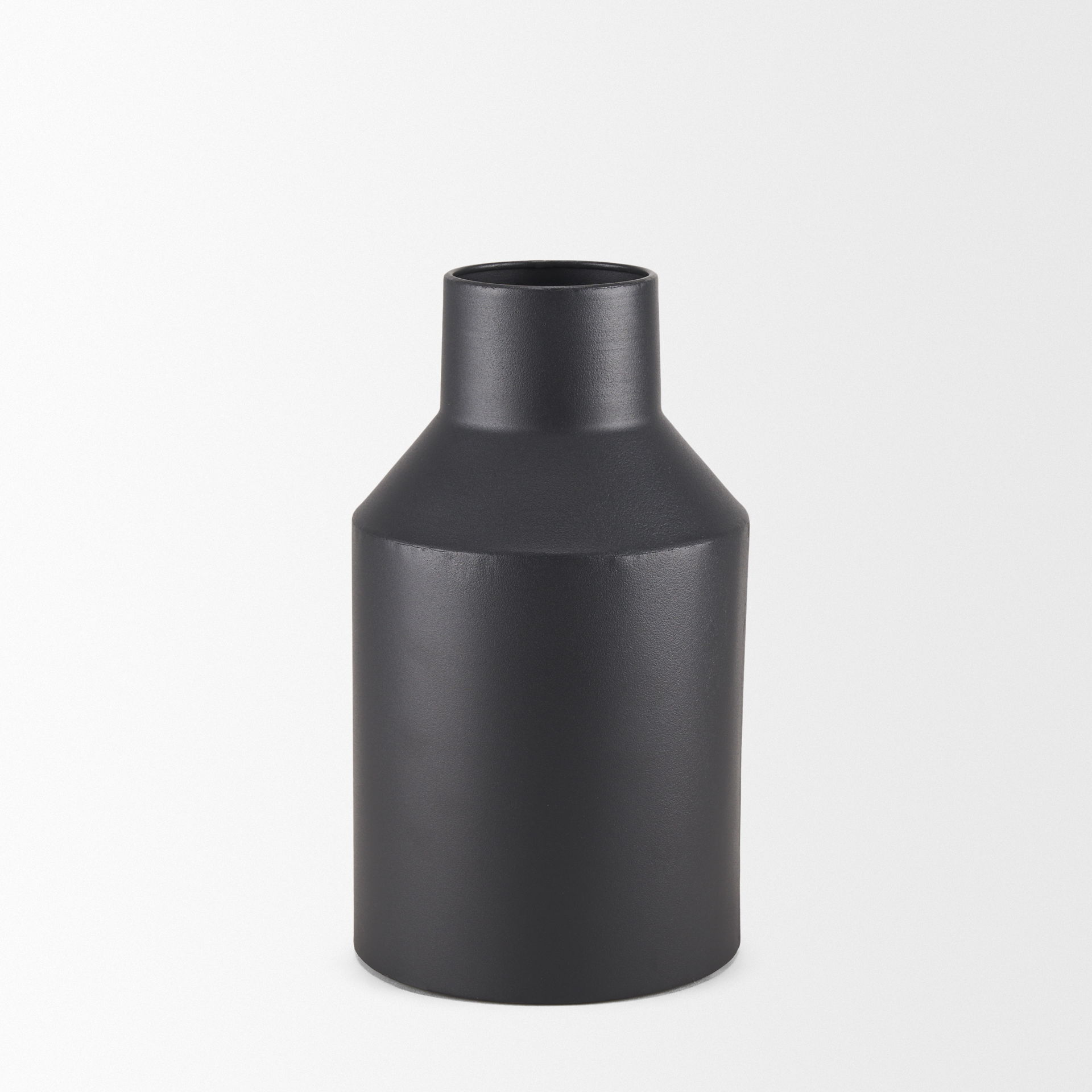 Tosca Small Matte Black Metal Vase large image 