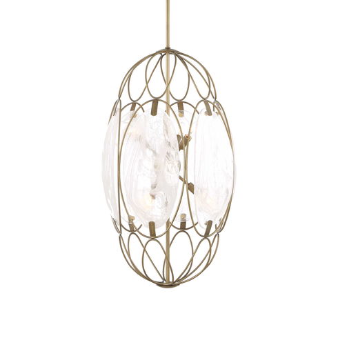 Valencia 6 Light Glass Panel Pendant