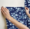Temple Garden Navy Blue Peel & Stick Wallpaper thumbnail 11