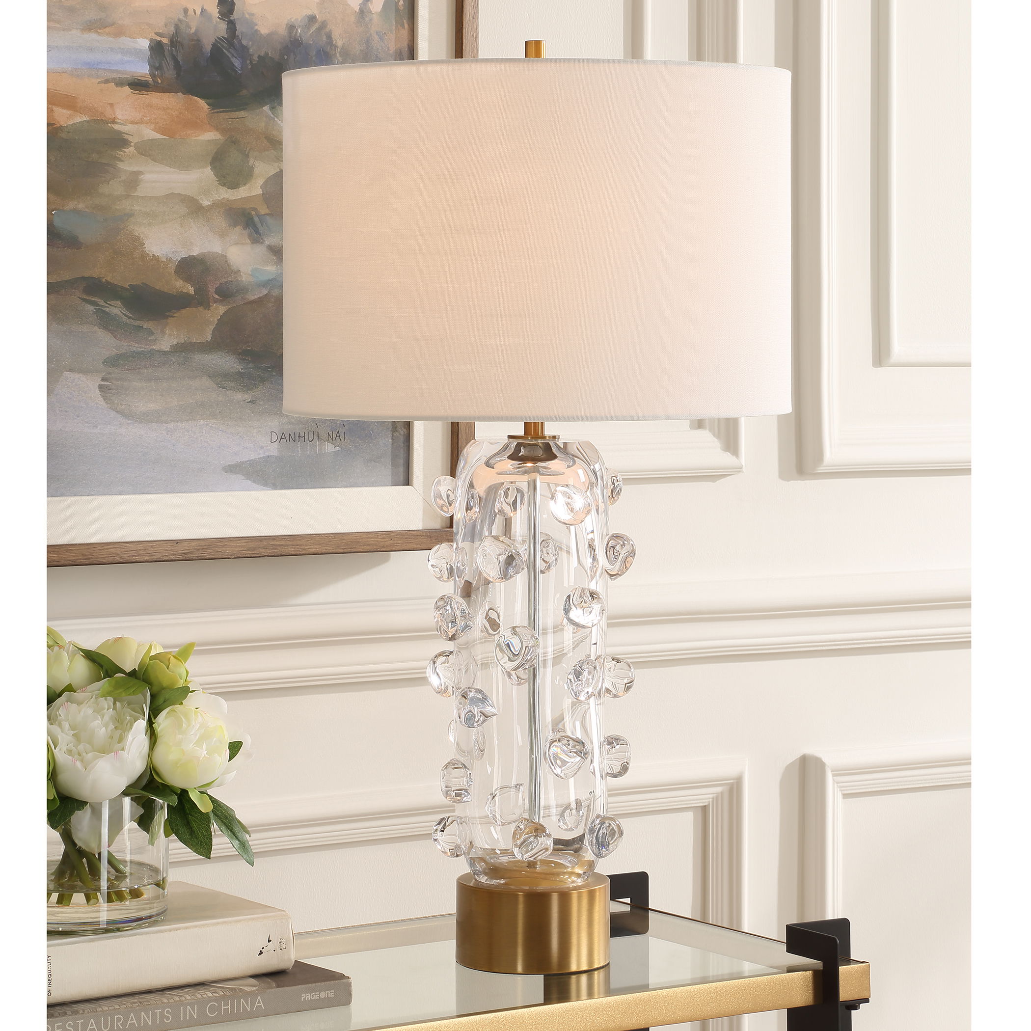 Aura Clear Glass Table Lamp large image 