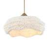 Biddeford 5 Light White Beaded Pendant, Ceiling Light by Uttermost, 24" width x 11.5" height x 24" diameter thumbnail 5