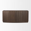 Swanson Dark Brown Wooden Scalloped Sideboard, Sideboards & Buffet by Mercana, 72" length x 19" width x 32" height thumbnail 5