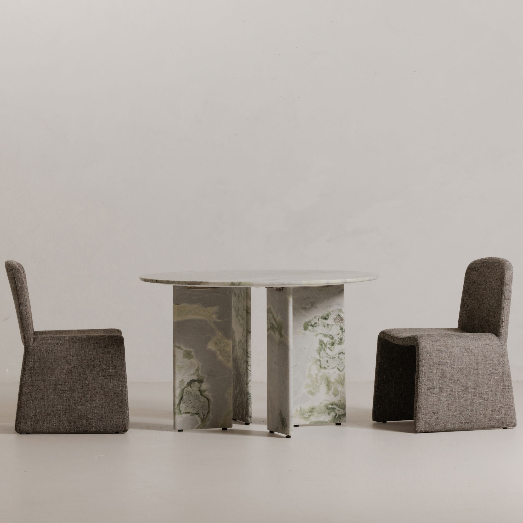 Celia Round Dining Table Green Onyx Marble, by Moe's Home, 48" width x 30" height x 48" depth View 8