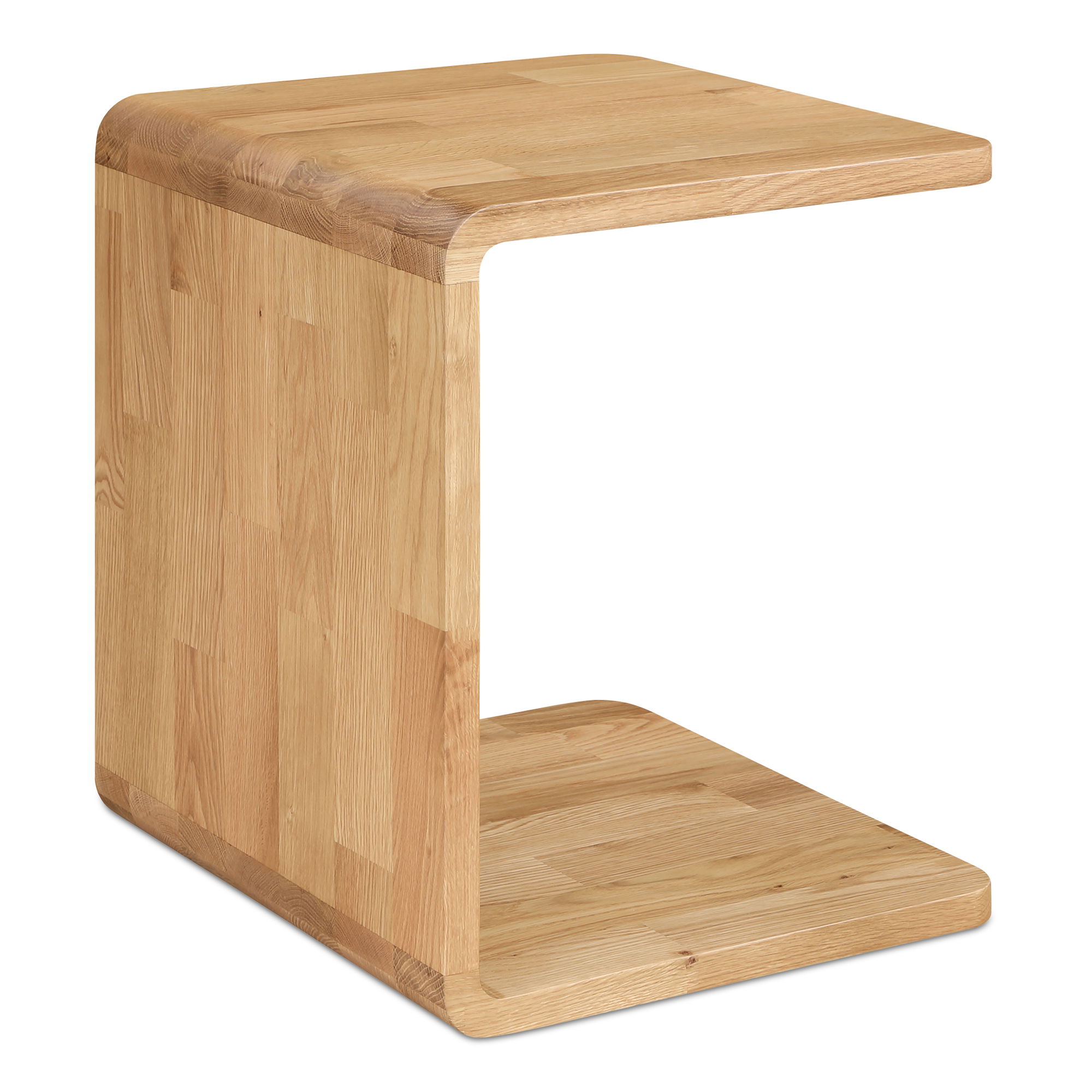 Carrie Side Table Natural Oak, Side & End Table by Moe's Home, 20.5" width x 22.7" height x 18.5" depth View 2
