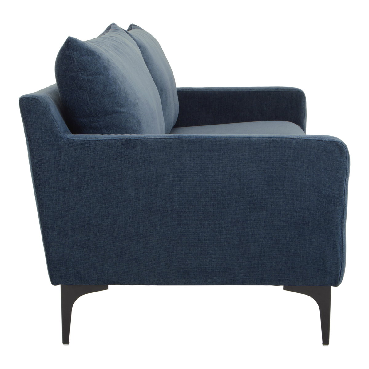 Paris Sofa Blue, Sofas & Sectional by Moe's Home, 80" width x 27" height x 35" depth View 3