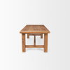 Stetson 94.5'L x 39'W Rectangular Trestle Dining Table | Natural Brown Wood | Seats 8, by Mercana, 94.5" length x 39" width x 30" height thumbnail 6