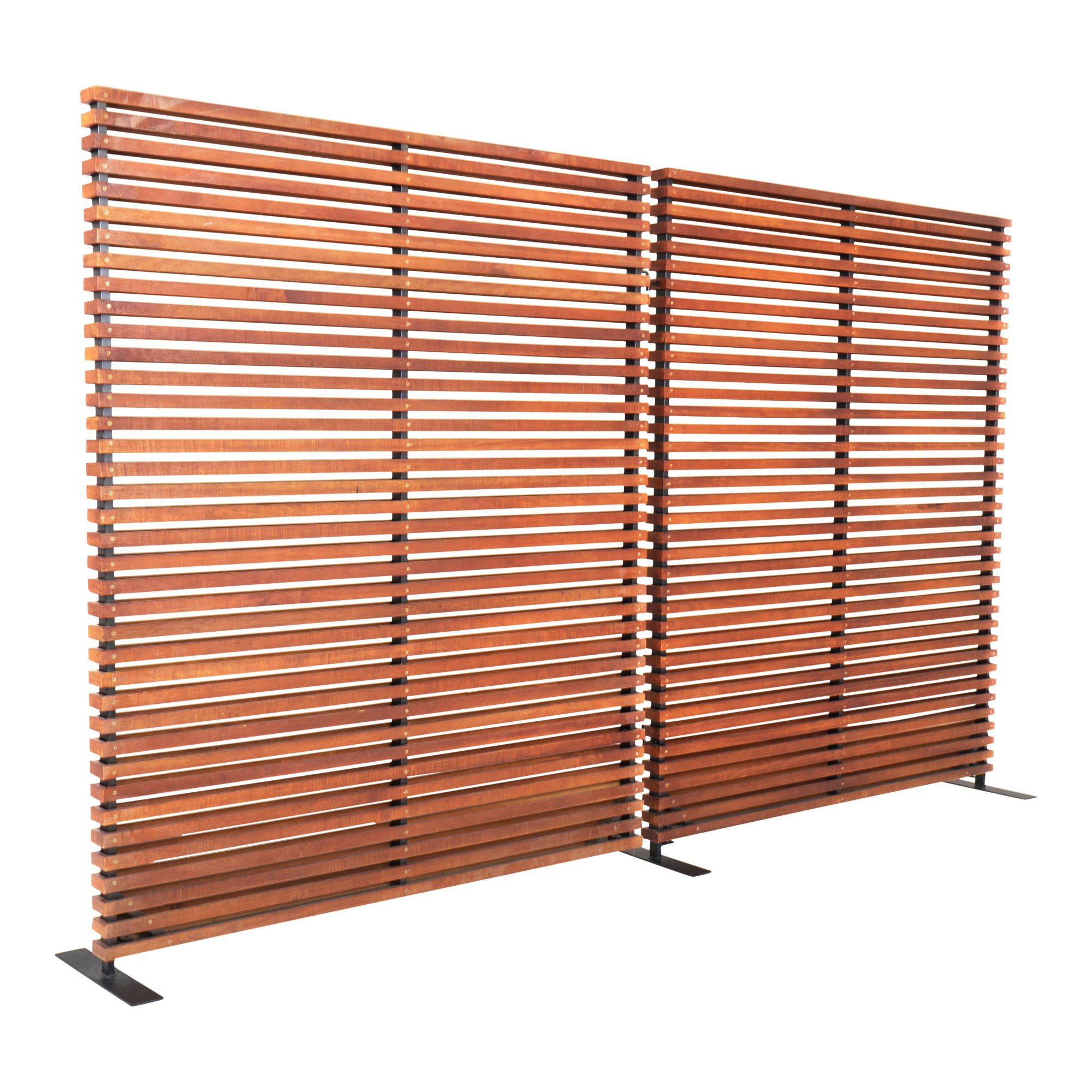 Damani Screen Brown, Room Divider by Moe's Home, 119" width x 72" height x 3" depth View 2