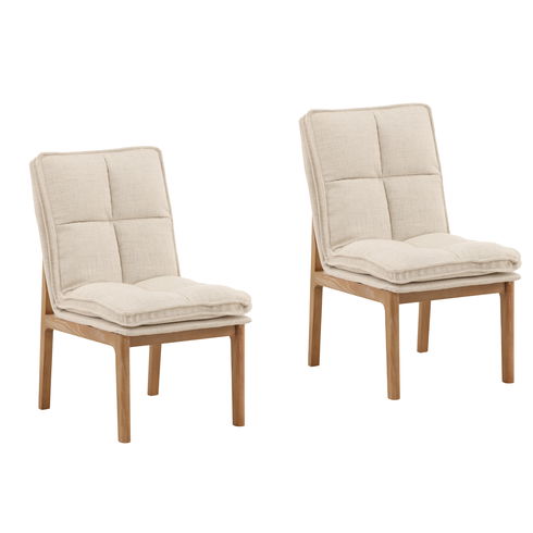 Beka Dining Chair Set of 2 Light Natural