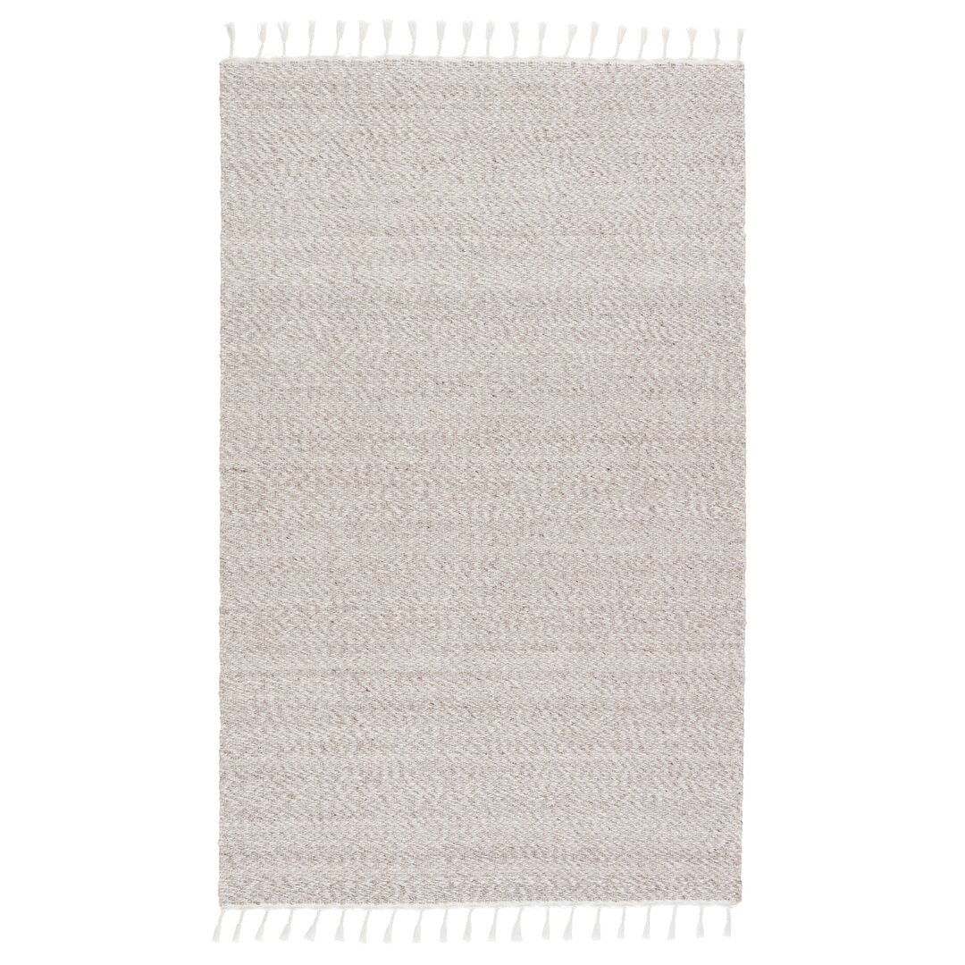 Jaipur Living Adria Indoor/ Outdoor Solid Cream/ Gray Area Rug 9'X12' large image 