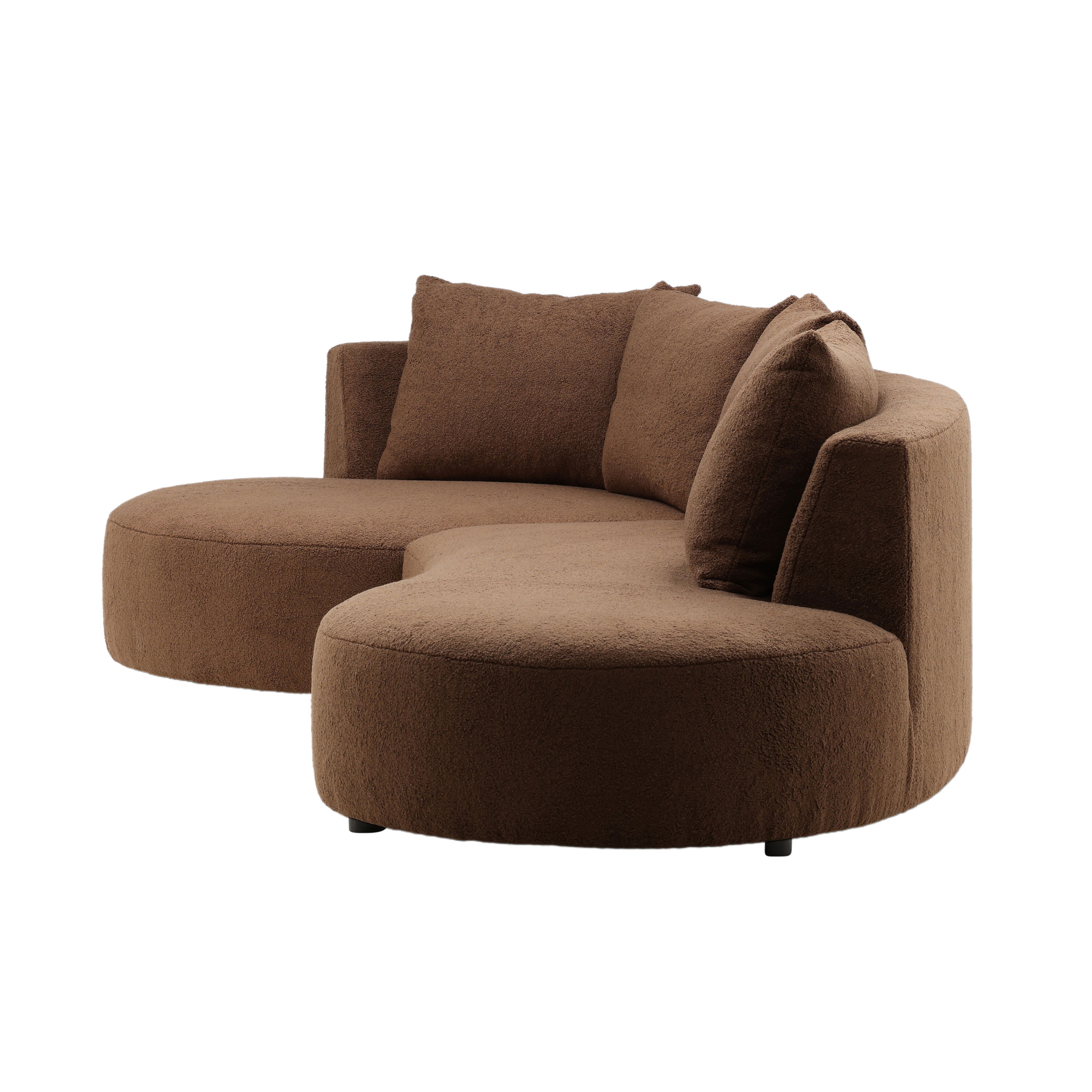 Sonia Chaise Sectional Brown large image 