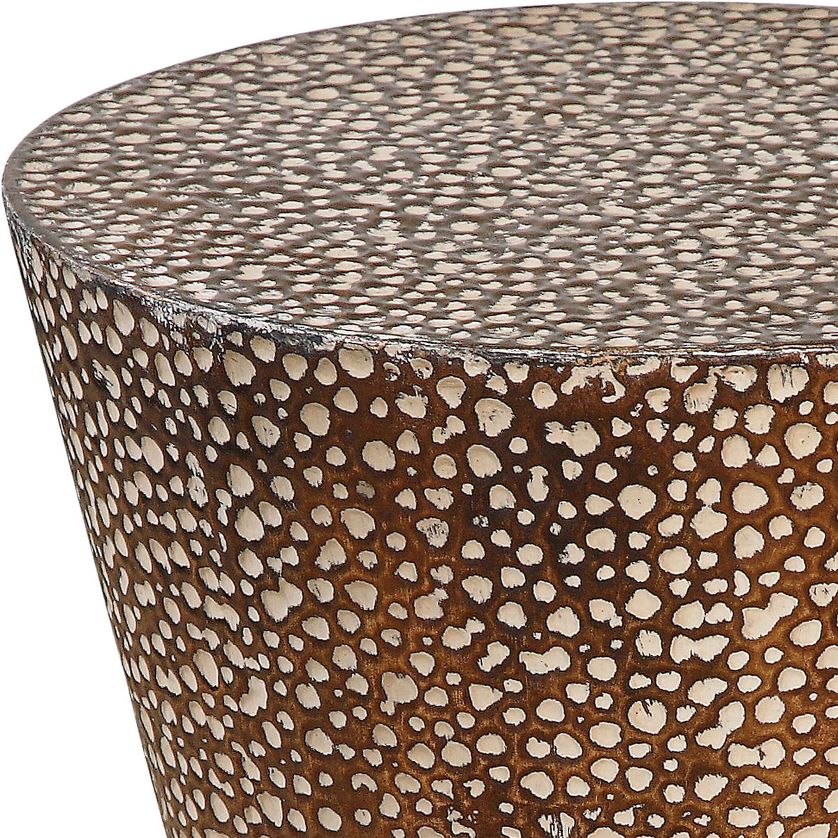 Cutler Drum Shaped Accent Table, Side & End Table by Uttermost, 13.5" width x 19.87" height x 13.5" depth View 5