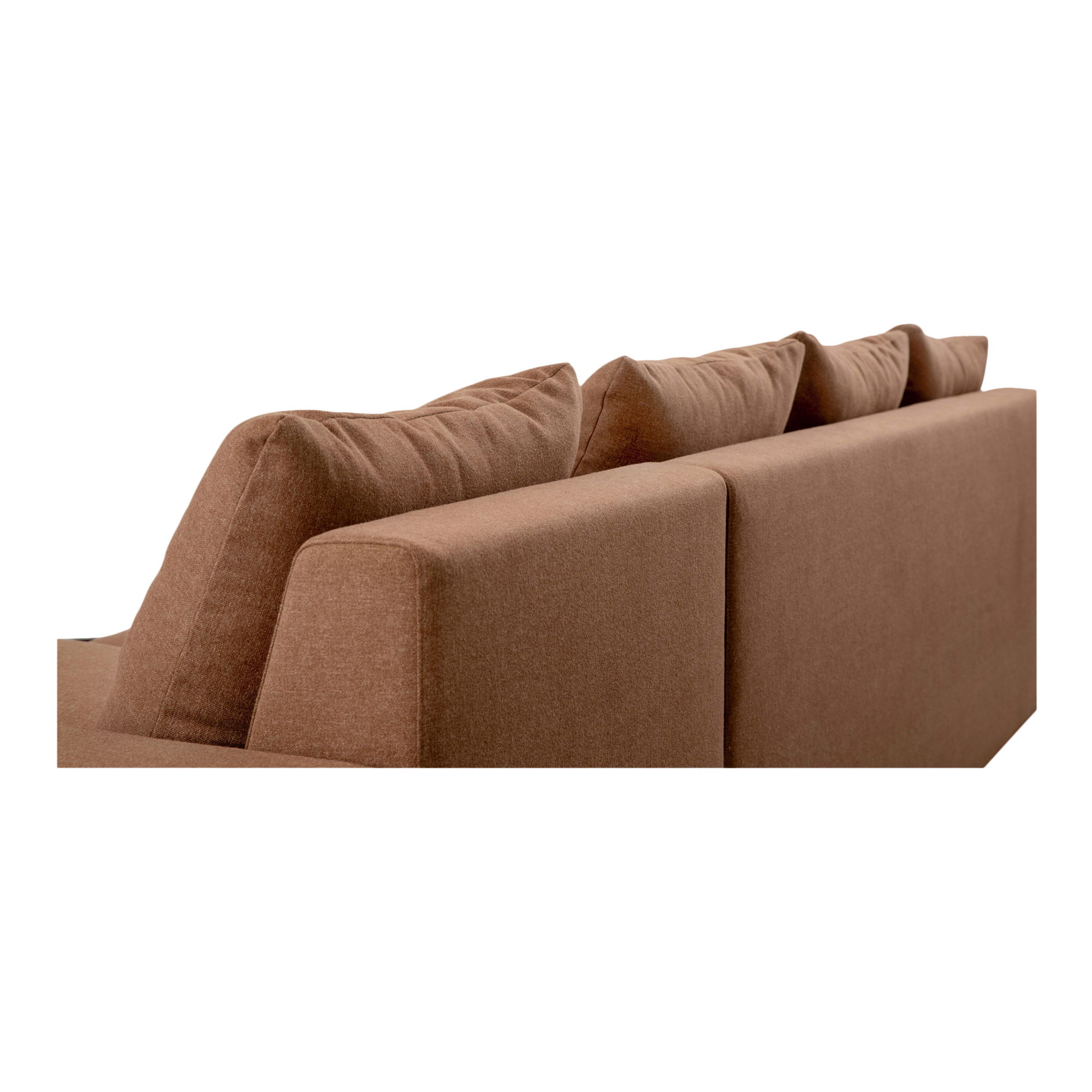 Thomas Right Sectional Rust, Sectional Sofa by Moe's Home, 125" width x 36" height x 41" depth View 6