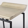 Givens Backless 26in Seat Counter Stool | Natural Wood with Black Metal, Counter & Bar Stool by Mercana, 14.1" length x 15.8" width x 26" height thumbnail 8