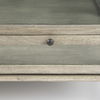Arelius 42' Square Glass-Top Gray Wood with Black Metal Base Display Coffee Table thumbnail 9