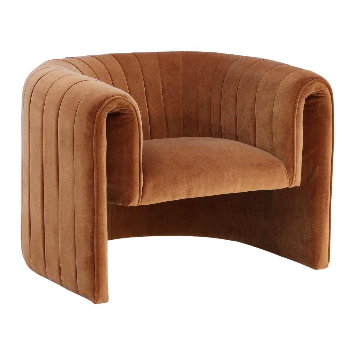 Bobbie Occasional Chair Ginger, Accent Chair by Dovetail, 38" width x 28.25" height x 33" depth View 1