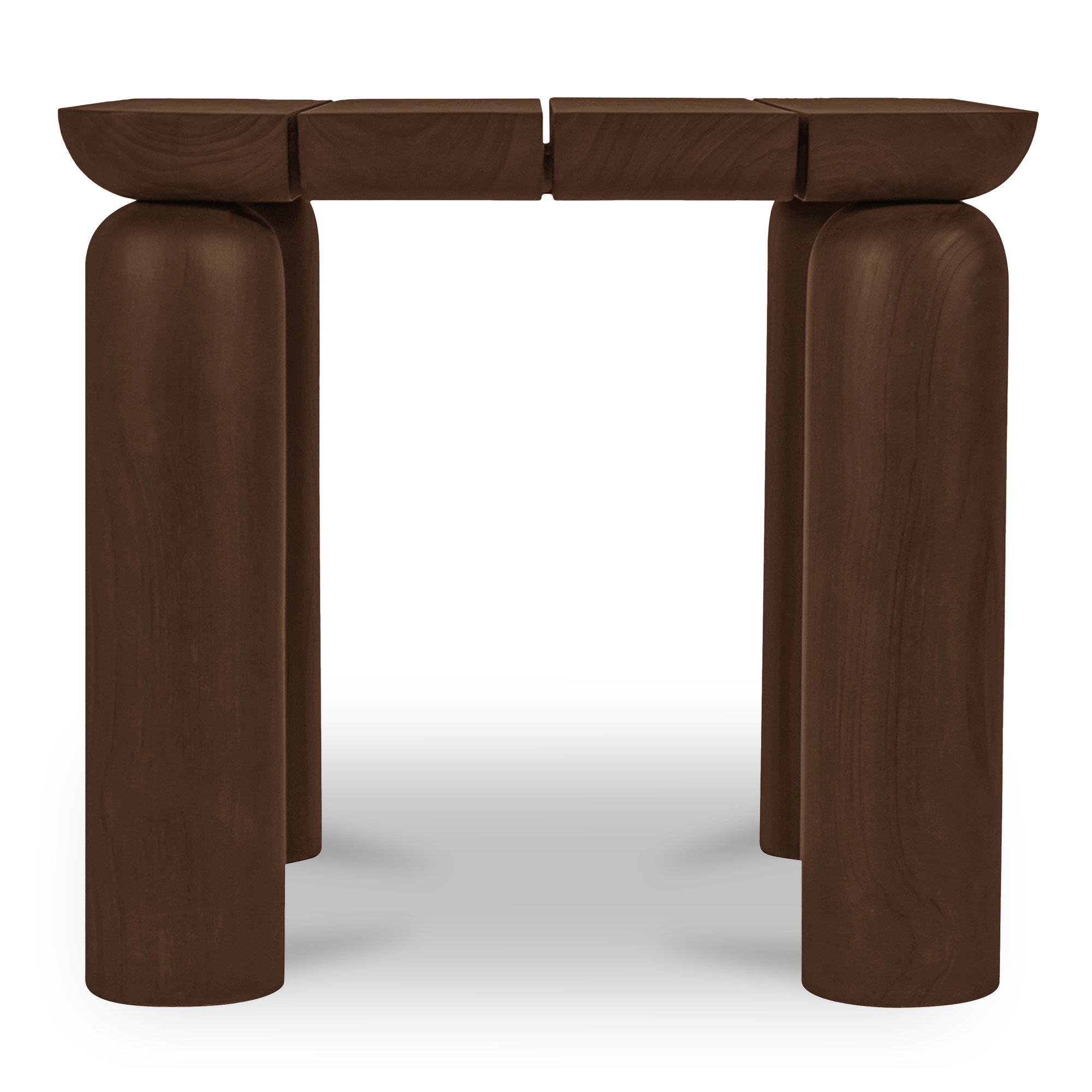 Barclay Outdoor Side Table Brown, Side & End Table by Moe's Home, 22.01" width x 20" height x 22.01" depth View 3