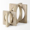 Cambie   Light Brown Wood Small Decorative Object, by Mercana, 5.71" length x 5.71" width x 5.71" height thumbnail 5