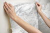 Oil & Marble White & Grey Peel & Stick Wallpaper, by York Wall, 20' length x 2'3" width x 0.02" depth thumbnail 7