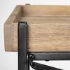 Trey I 80L x 16W Brown Wood and Black Iron Console Table thumbnail 9