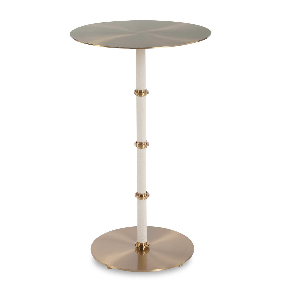Cyprus Brass Accent Table, Side & End Table by Uttermost, 14" width x 24" height x 14" depth View 1