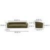 Thora Sofa Dark Green, Sofas & Sectional by Moe's Home, 109" width x 29" height x 36.25" depth thumbnail 12