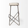 Katniss 26' Total Height Cream Fabric Seat Gold Metal Frame Counter Stool thumbnail 4