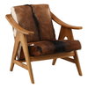 Norcross Occasional Chair Brown, Accent Chair by Dovetail, 28.7" width x 32" height x 32" depth thumbnail 1