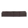 Thurlow 4 Piece Modular Sectional Espresso Brown Leather, Sectional Sofa by Moe's Home, 160.3" width x 33" height x 123.1" depth thumbnail 3