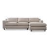 Hutton Right Sectional Beige, Sectional Sofa by Moe's Home, 100" width x 29.1" height x 63" depth thumbnail 1