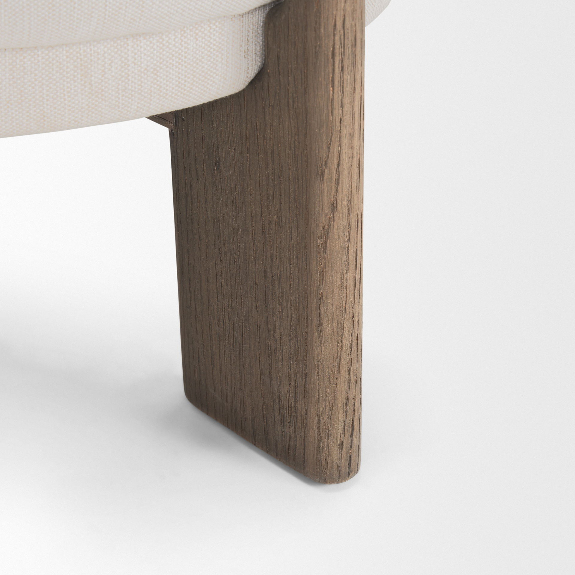Souvik Dark Brown Wood with Oatmeal Fabric Accent Chair large image 