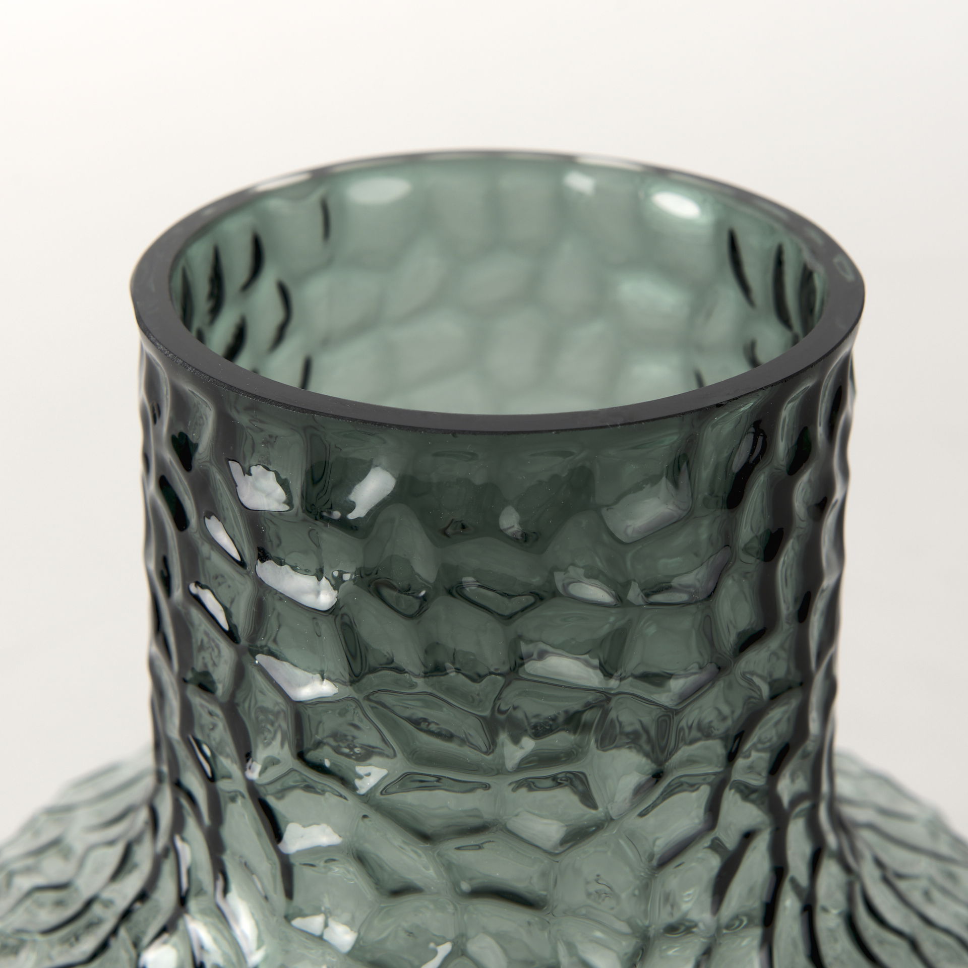 Jolene 7' Green Waterglass Glass Vase, by Mercana, 6.3" length x 6.3" width x 7.2" height View 6