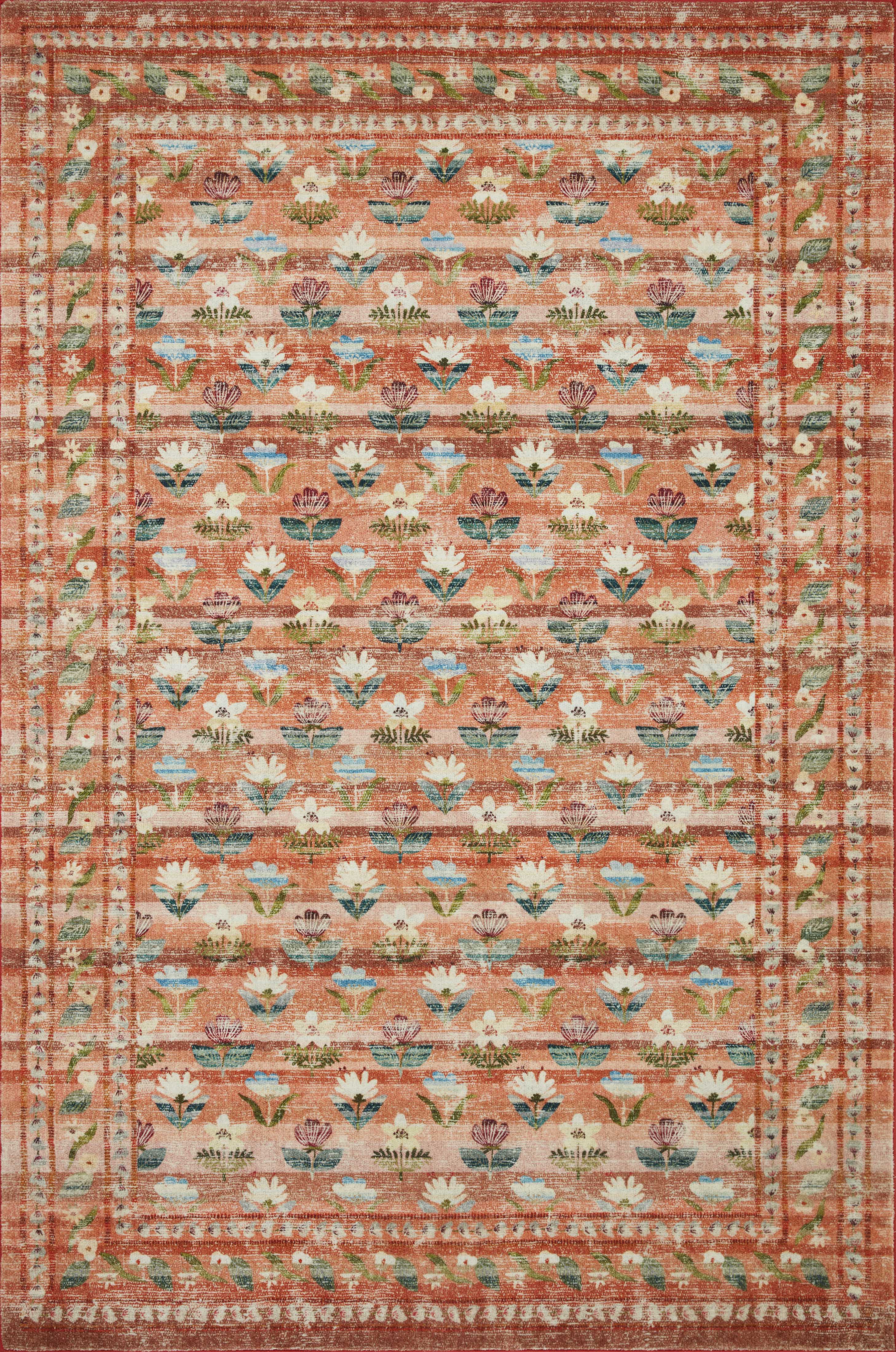 Rifle Paper Co. x Loloi Courtyard Rug, 2'6" length x 9'6" width View 1