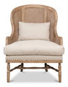 Randolph Wing Chair, Accent Chair by Sarreid, 28" length x 31" width x 38" height thumbnail 2