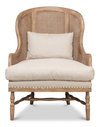 Randolph Wing Chair, by Sarreid, 2'7" length x 2'4" width x 3'2" height thumbnail 2