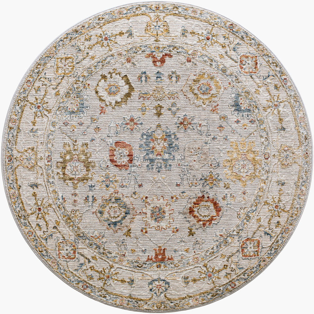 Reina Machine Woven Rug, by Surya, 5'2.99" length x 5'2.99" width