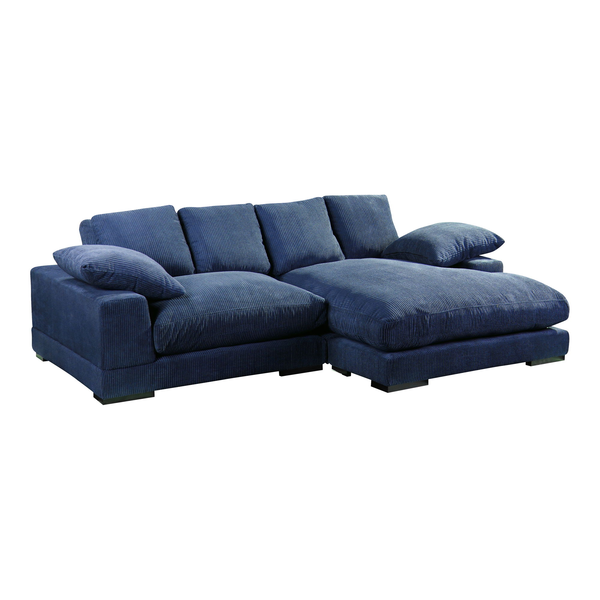 Plunge Sectional Navy, Sectional Sofa by Moe's Home, 106" width x 34" height x 46" depth View 2