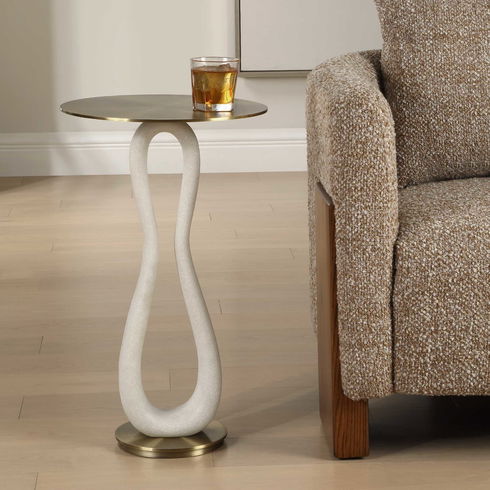 Sonia Modern Brass Accent Table